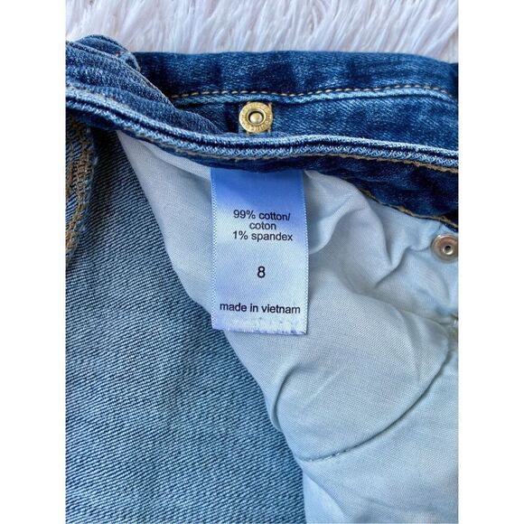 Maurices SZ 8 Factory Distressed Faded Classic Blue Wash Jean Shorts - Picture 6 of 9